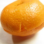 オレンジキャンドル　切り目