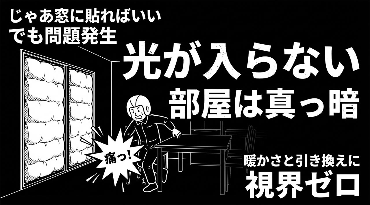 断熱材を窓に貼るデメリット