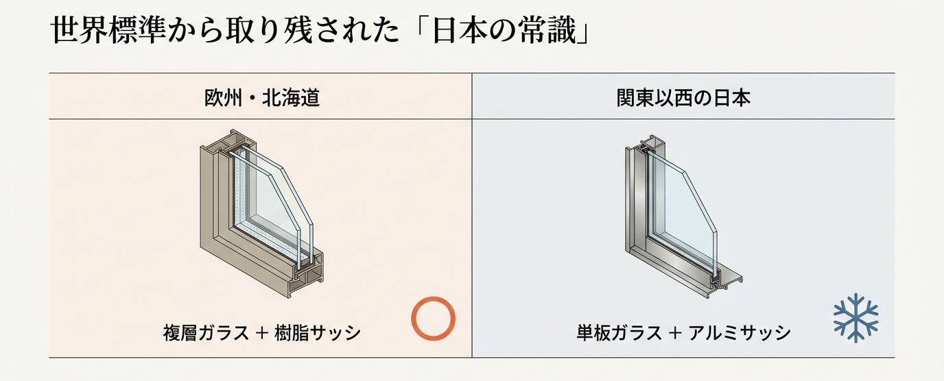 複層ガラス(ペアガラス)と単板ガラスの違い