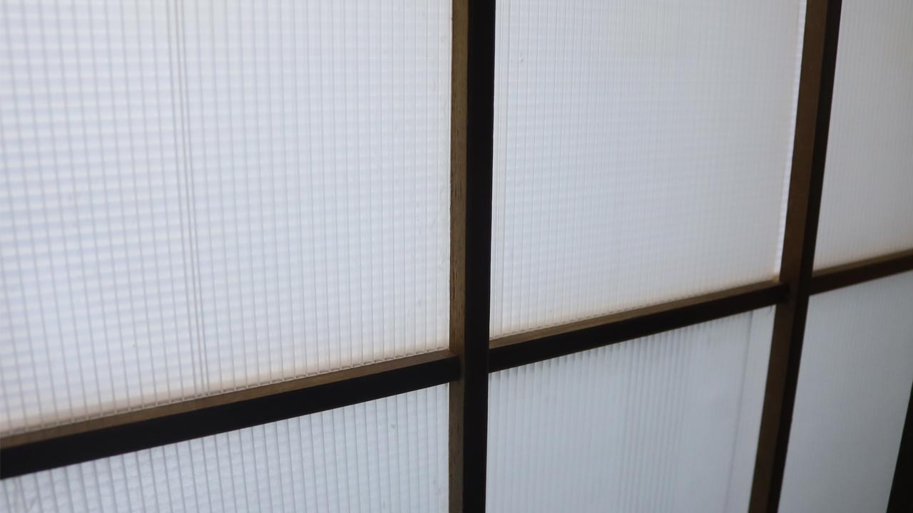 ガラスの引き戸(障子)をプラダンで断熱