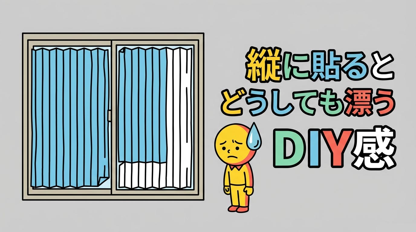 プラダンを貼る方向(縦)