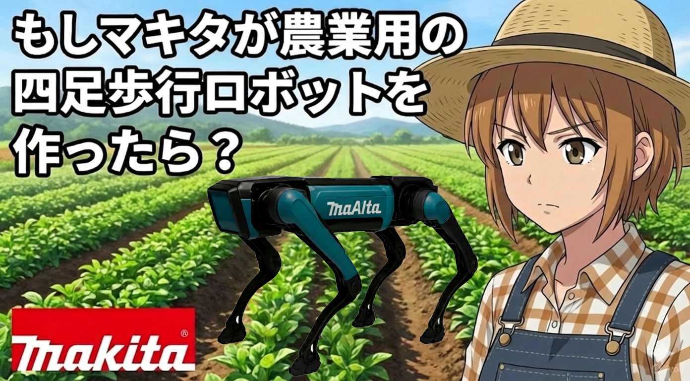 もしマキタが農業用の四足歩行ロボットを作ったら