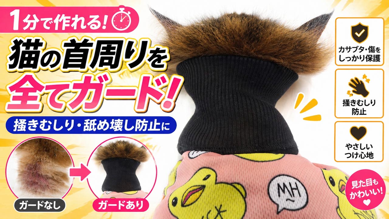自作ネックカラー（猫用スタイ）