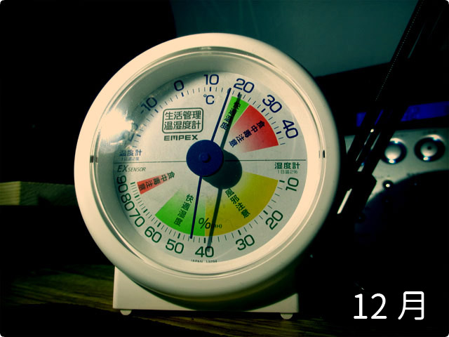 12月のテント内温度
